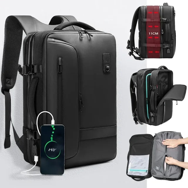 Airback 60L Expandable Vacuum Compression Backpack - Travel & Business Ready