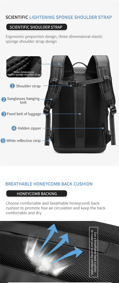 Airback 60L Expandable Vacuum Compression Backpack - Travel & Business Ready