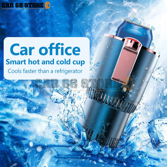Chill n' Heat: 12V Smart Car Cup - The Compact Travel Beverage Buddy