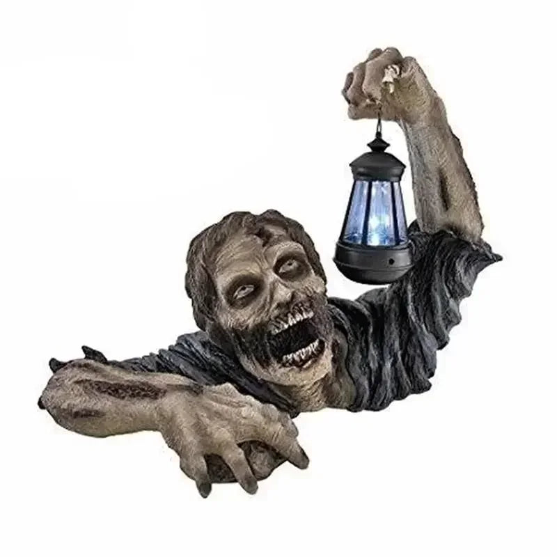 Crawling Zombie Lantern Decor – Scary LED Horror Figurine for Halloween