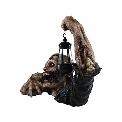 Crawling Zombie Lantern Decor – Scary LED Horror Figurine for Halloween