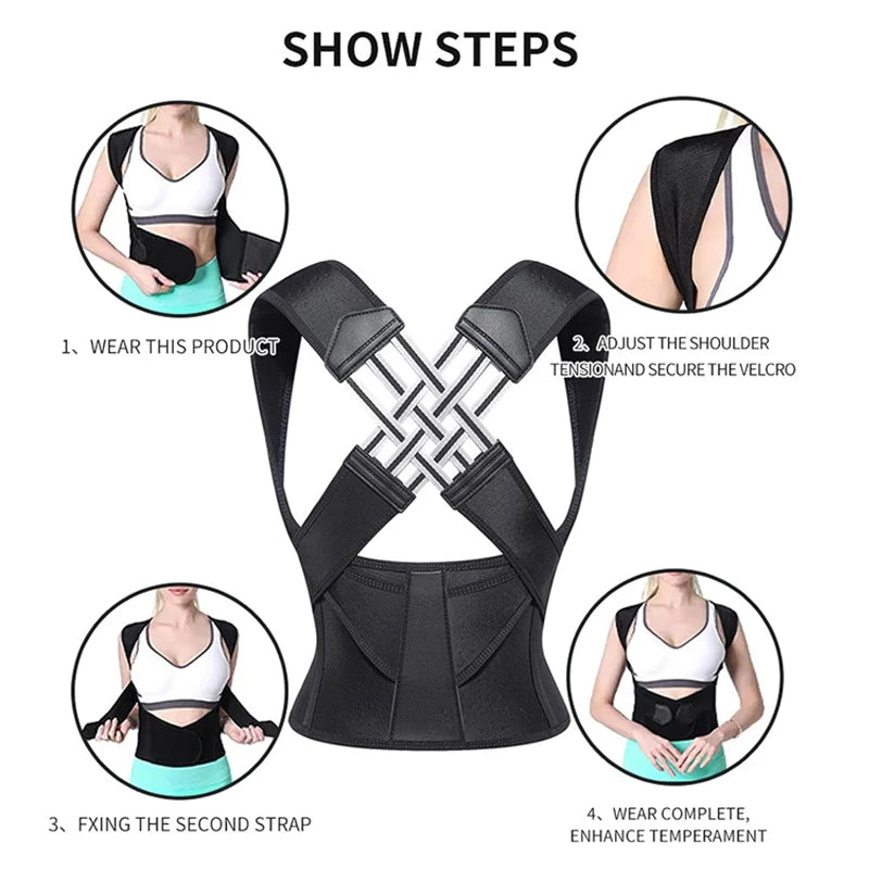 Adjustable Unisex Breathable Back Posture Corrector Brace