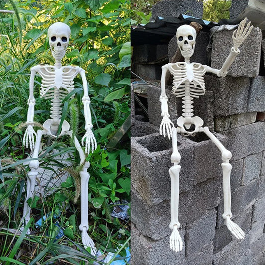 Movable Skeleton & Skull Decor – Creepy Halloween Props for Parties & Haunted Houses