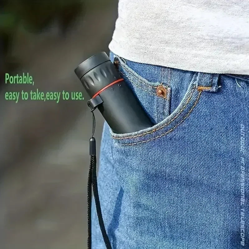 2000x25 HD Monocular Telescope – Portable Mobile Phone Holder for Camping, Hunting, and Birdwatching