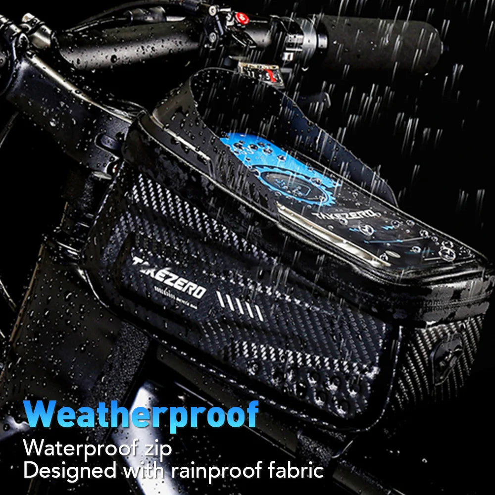 NEWBOLER Waterproof Bike Frame Bag with Phone Holder