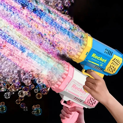 Ultimate 40-Hole Outdoor Bubble Machine - Fully Automatic with Lights, No Batteries or Bubble Solution Needed!