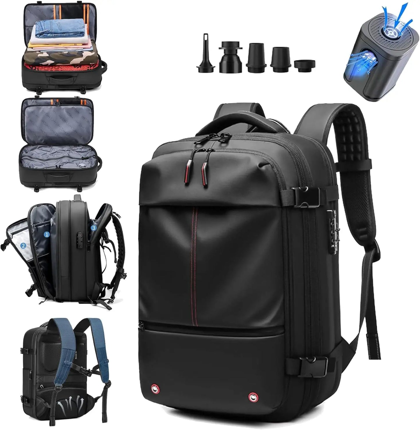 Airback 60L Expandable Vacuum Compression Backpack - Travel & Business Ready