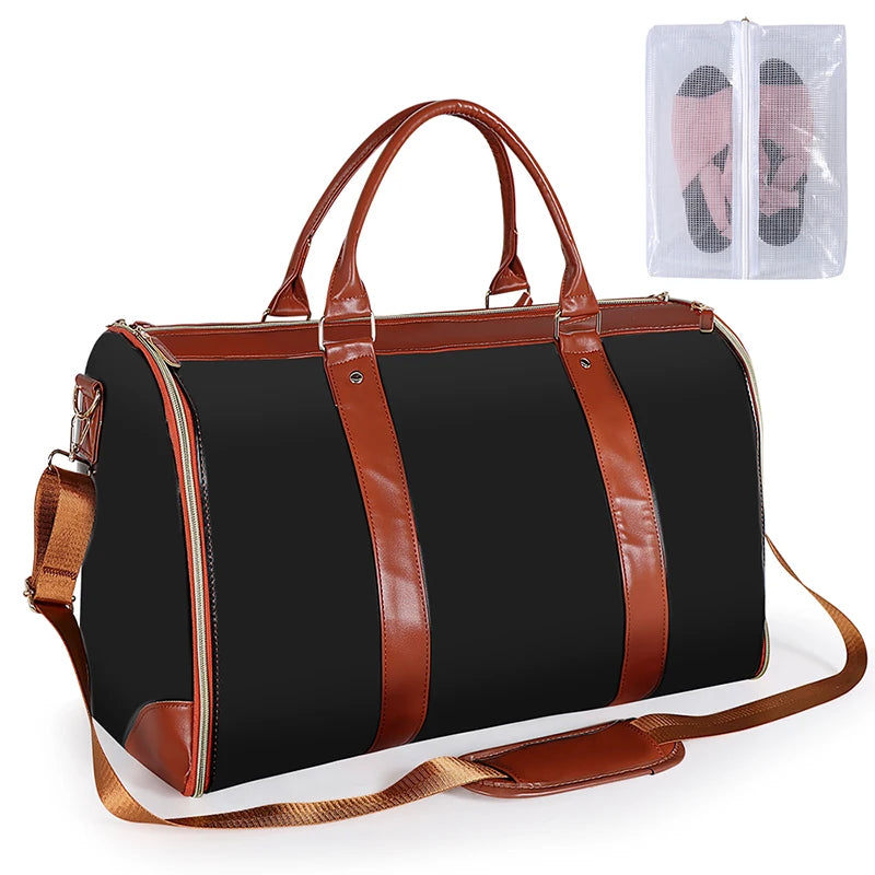 Stylish PU Folding Duffle Bag - High Capacity Travel Organizer