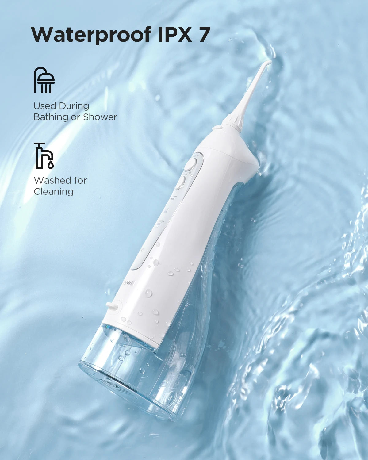 Fairywill Rechargeable Water Flosser: 3-Mode Portable Oral Irrigator with 300ML Tank