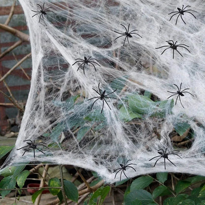 Haunted Web Black Spider Prop – Halloween Party & Outdoor Decoration