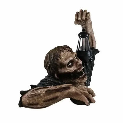 Crawling Zombie Lantern Decor – Scary LED Horror Figurine for Halloween