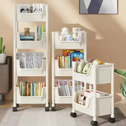 TrendSpace Slimline Trolley Bookshelf & Storage Rack