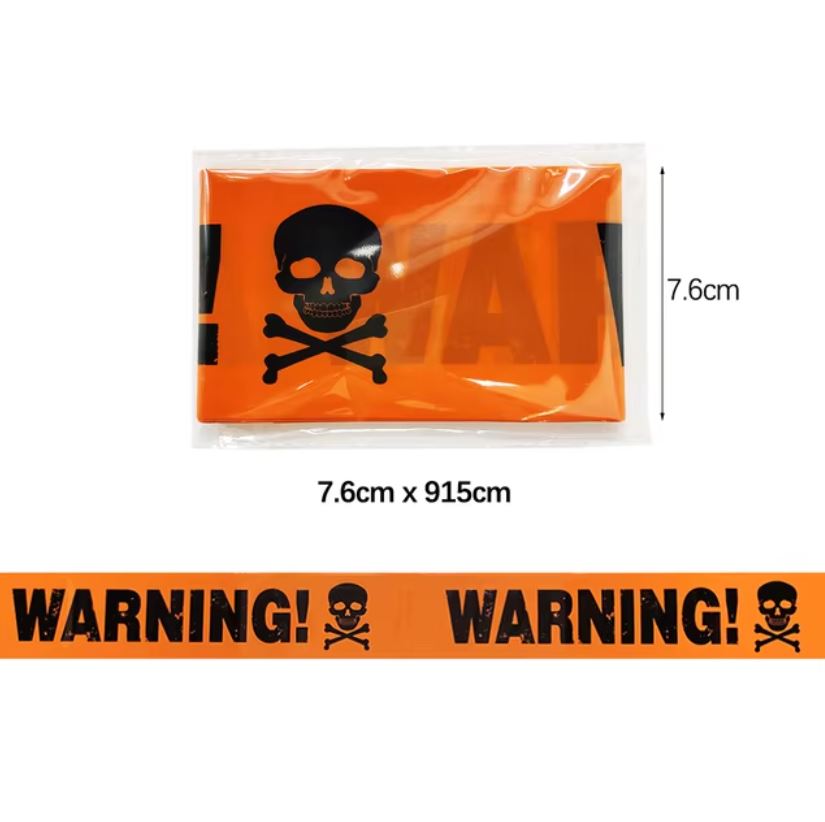 FrightLine 9M Halloween Warning Tape – Danger & Caution Horror Prop